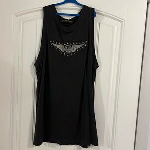 Harley Davidson black sleeveless tank top women’s 2XL
